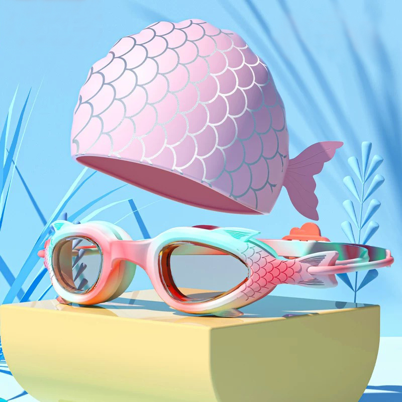 Aquatic Sports Cap - Occhialini da Nuoto per Bambini; Set